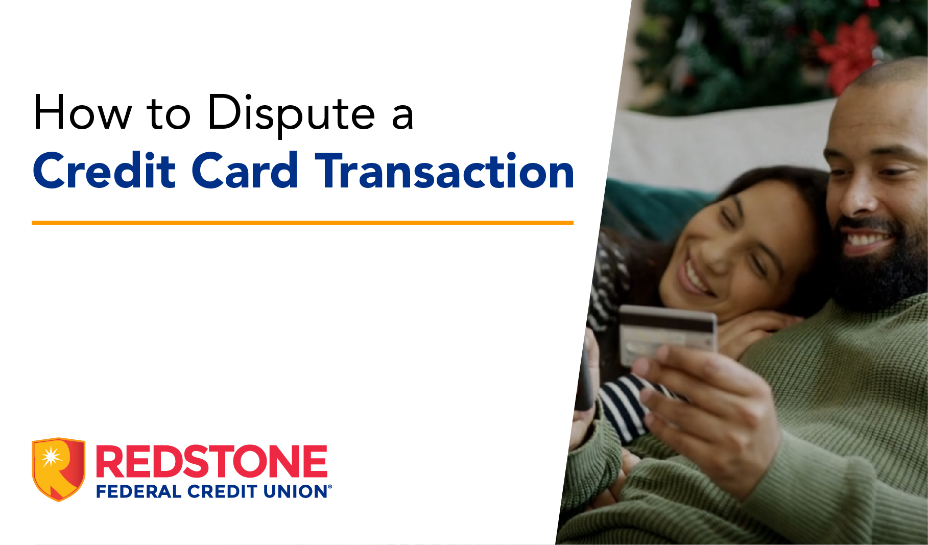 Couple holding credit card